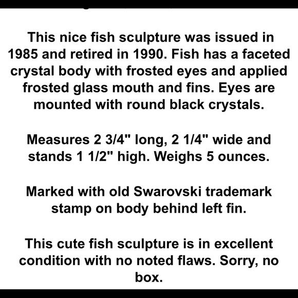 Swarovski Medium Crystal Blowfish/Pufferfish Retired - Picture 2 of 10